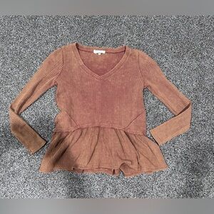 Gilded Intent Burnt Orange Knit Top